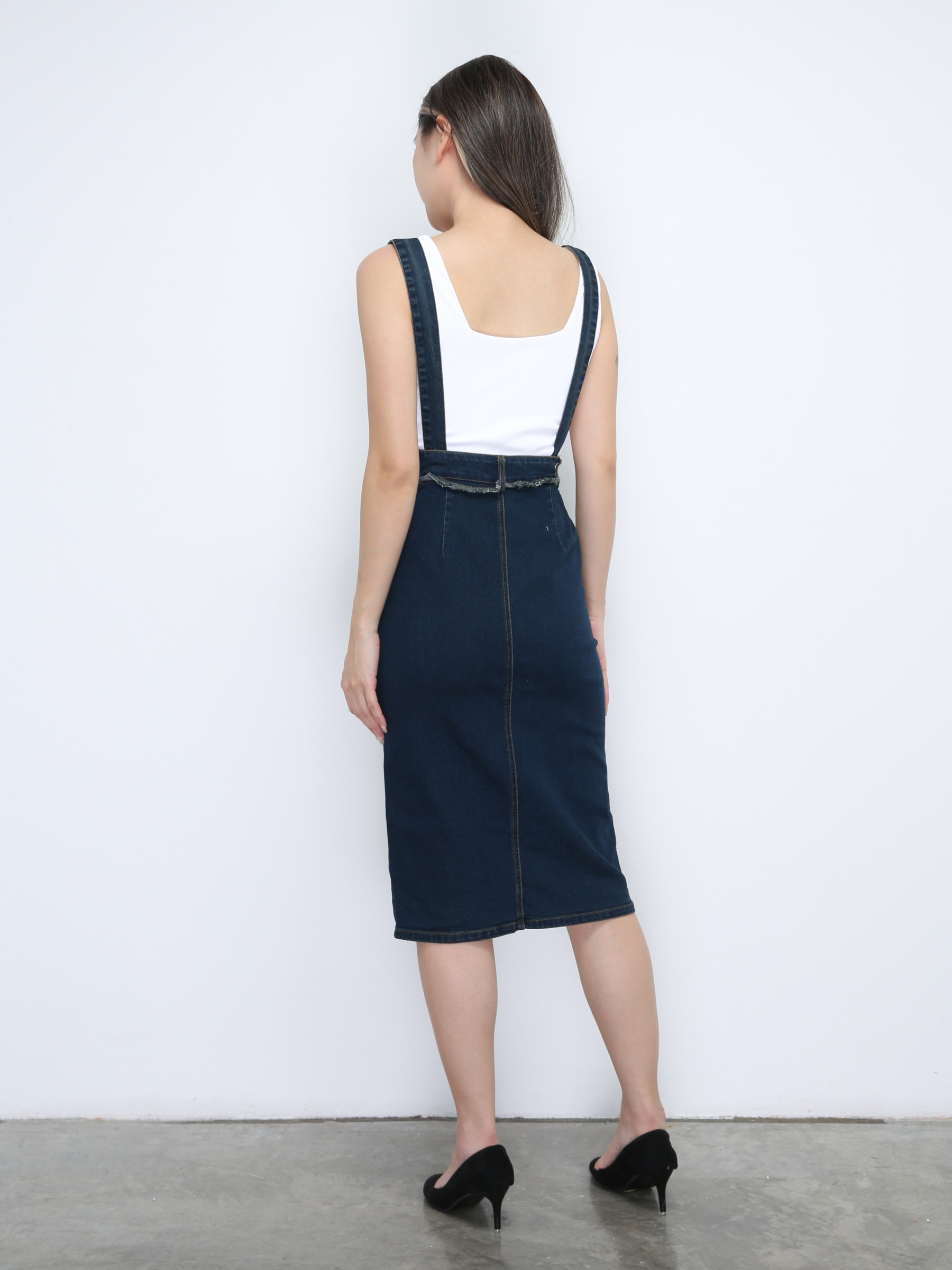 Denim With Strap Skirt 33661