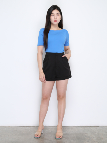 Front Pocket Pleated Short Pant 34971