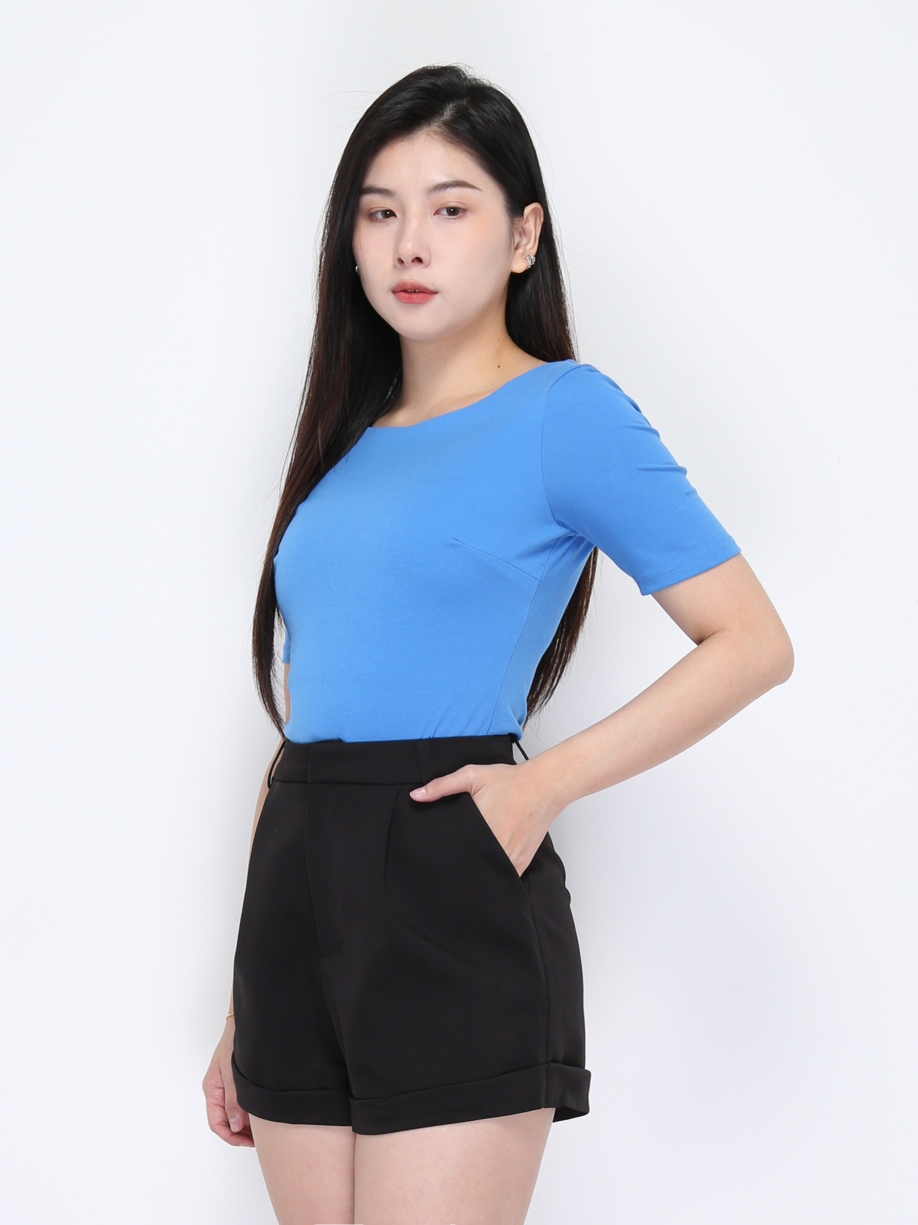 Front Pocket Pleated Short Pant 34971