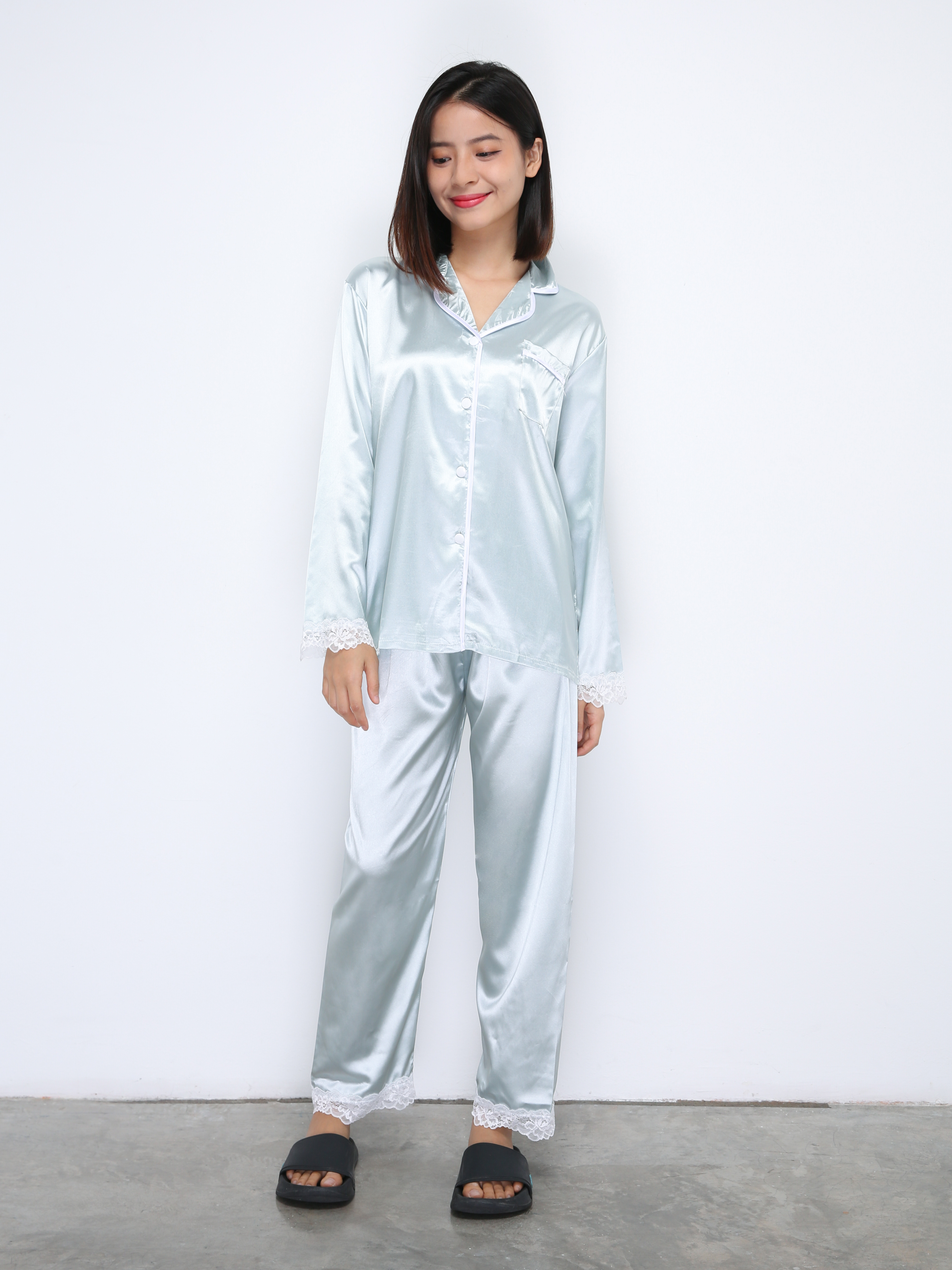 Sleep Wear With Lace Set 35557