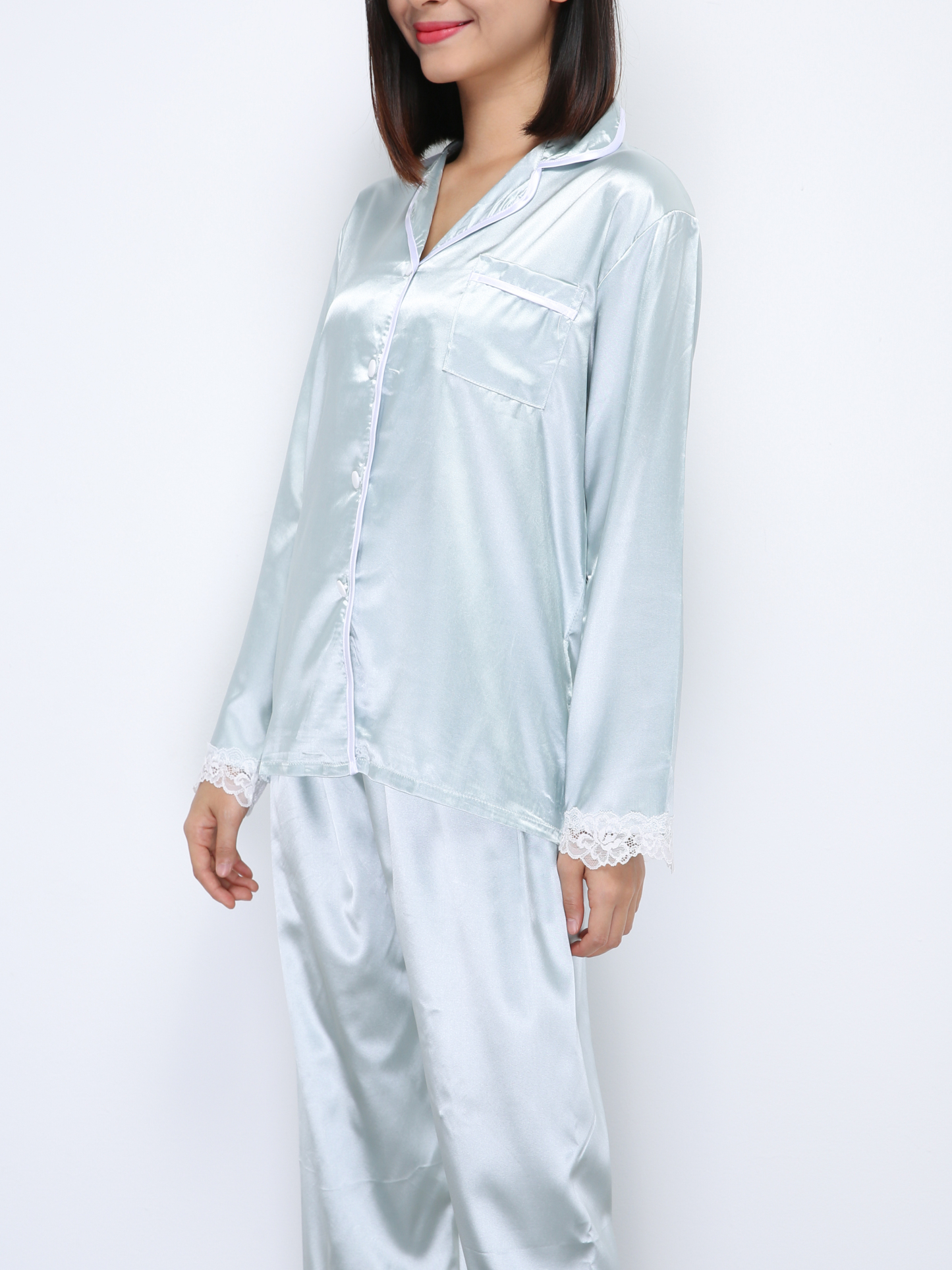 Sleep Wear With Lace Set 35557