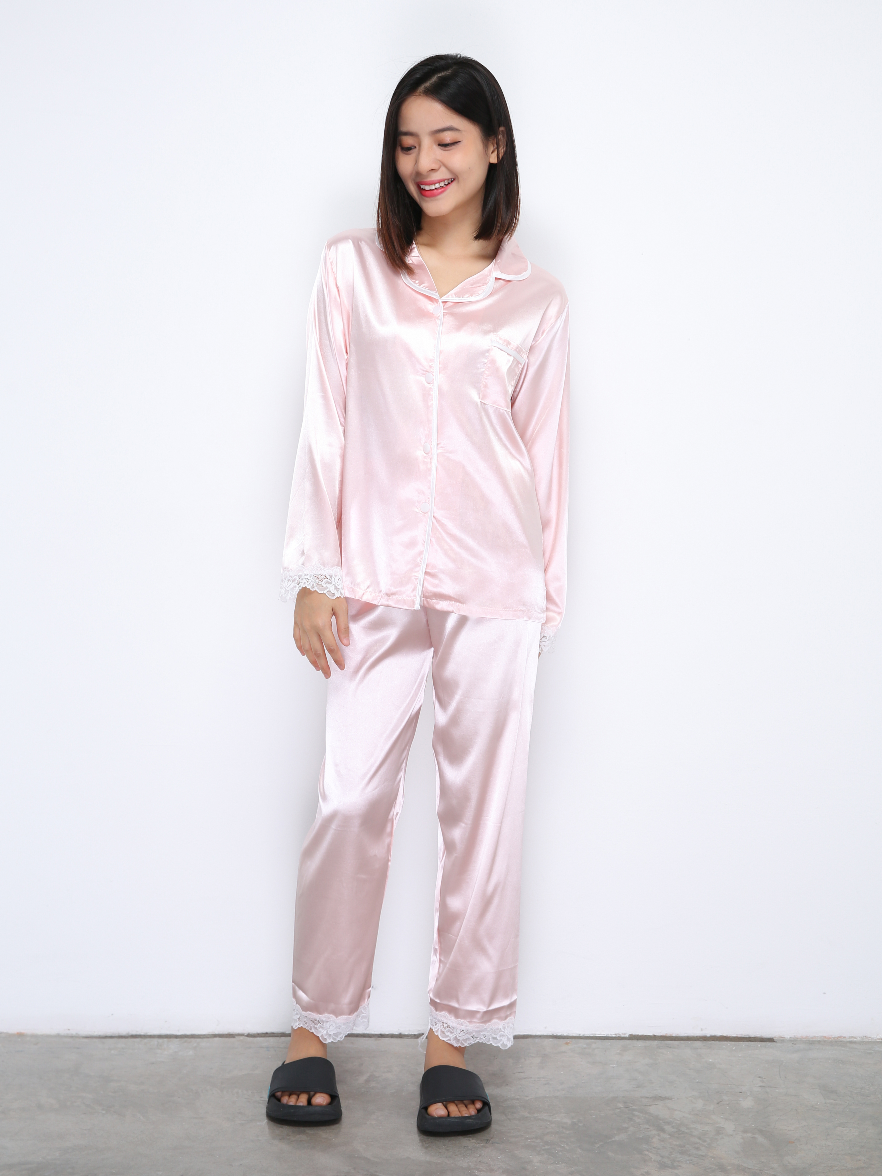 Sleep Wear With Lace Set 35557