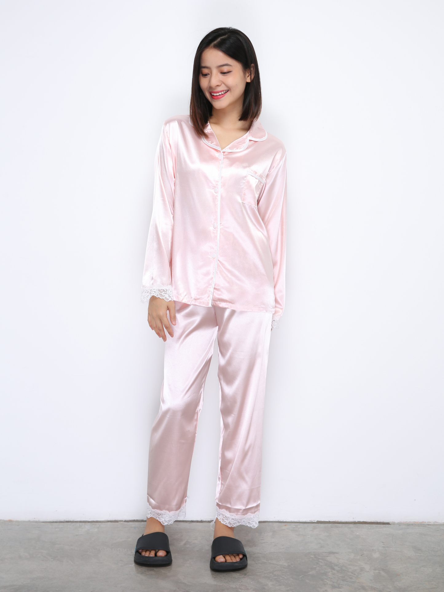 Sleep Wear With Lace Set 35557