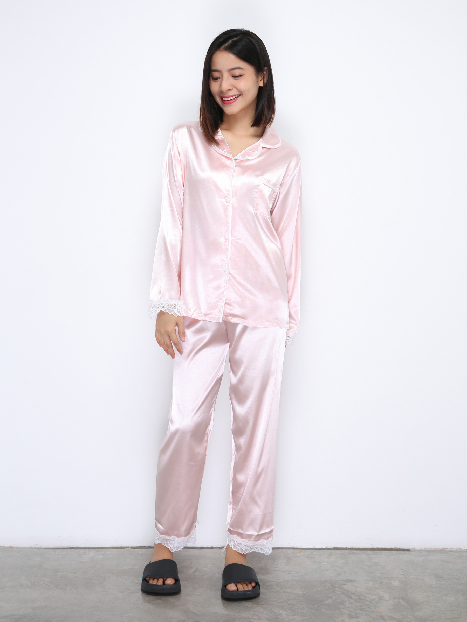 Sleep Wear With Lace Set 35557