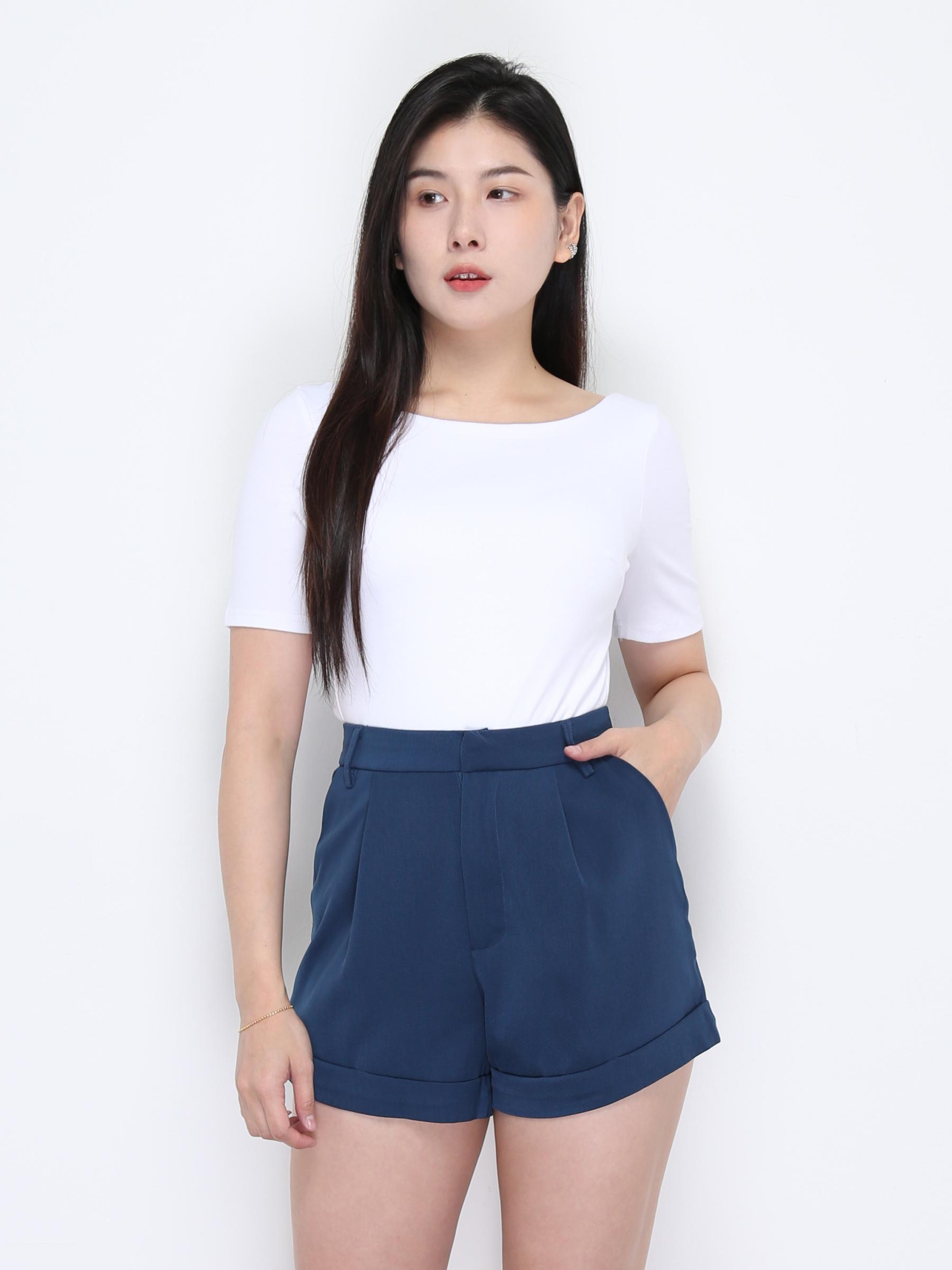 Front Pocket Pleated Short Pant 34971