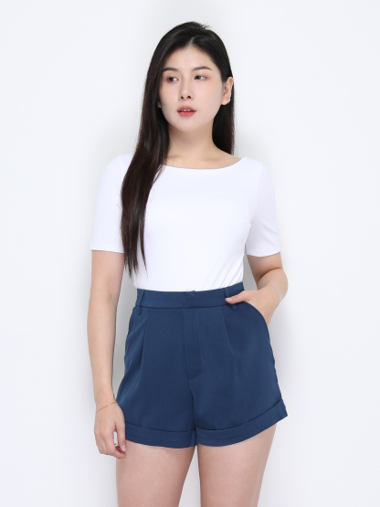 Front Pocket Pleated Short Pant 34971