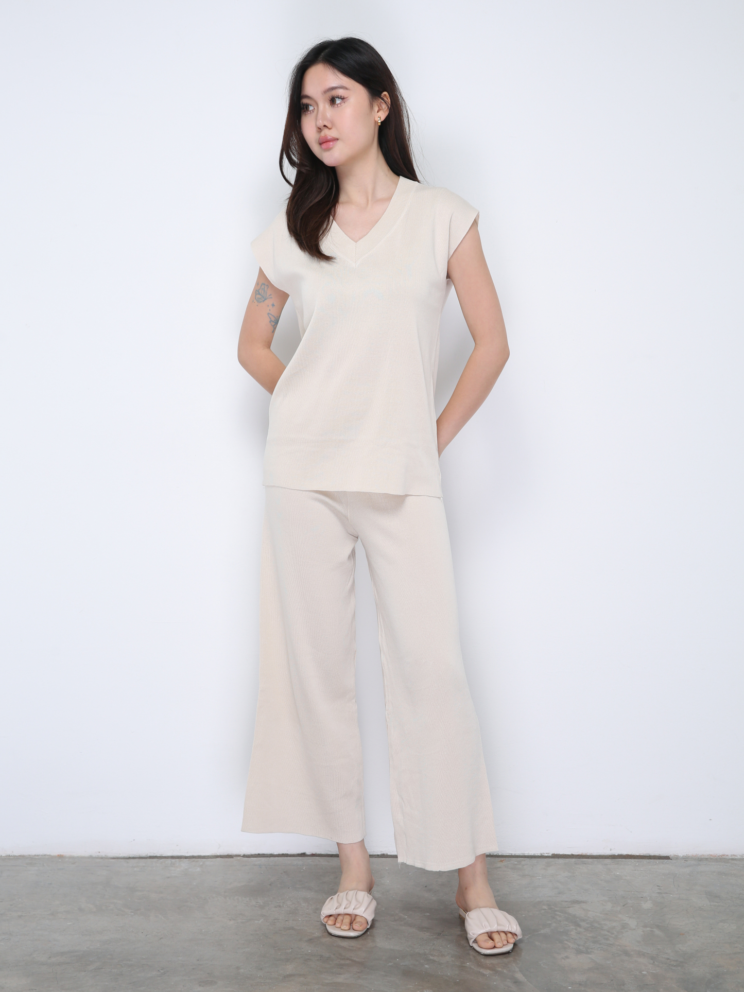 Sleeveless Knitted Set 21622