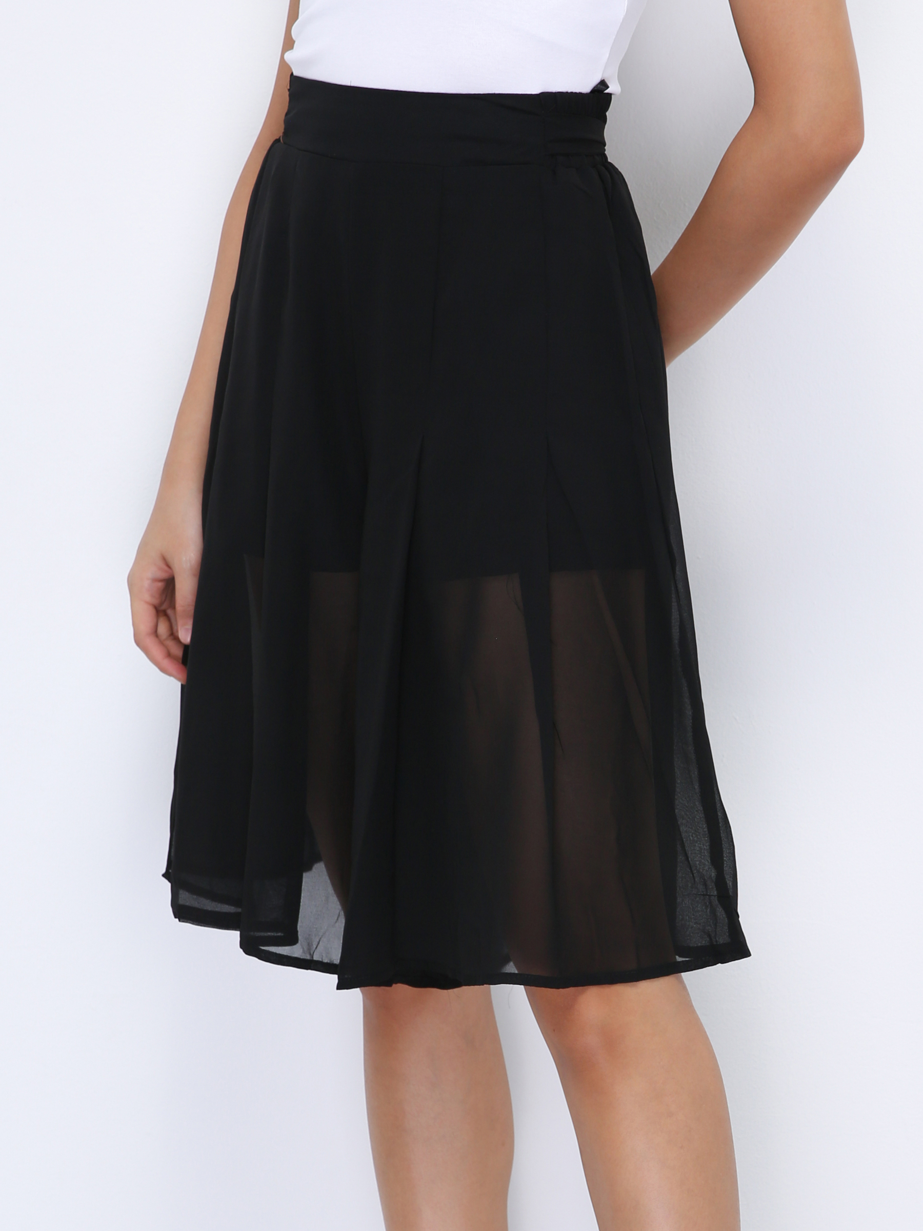 Front Tie Up Belt Wide Leg Midi Pants 35600