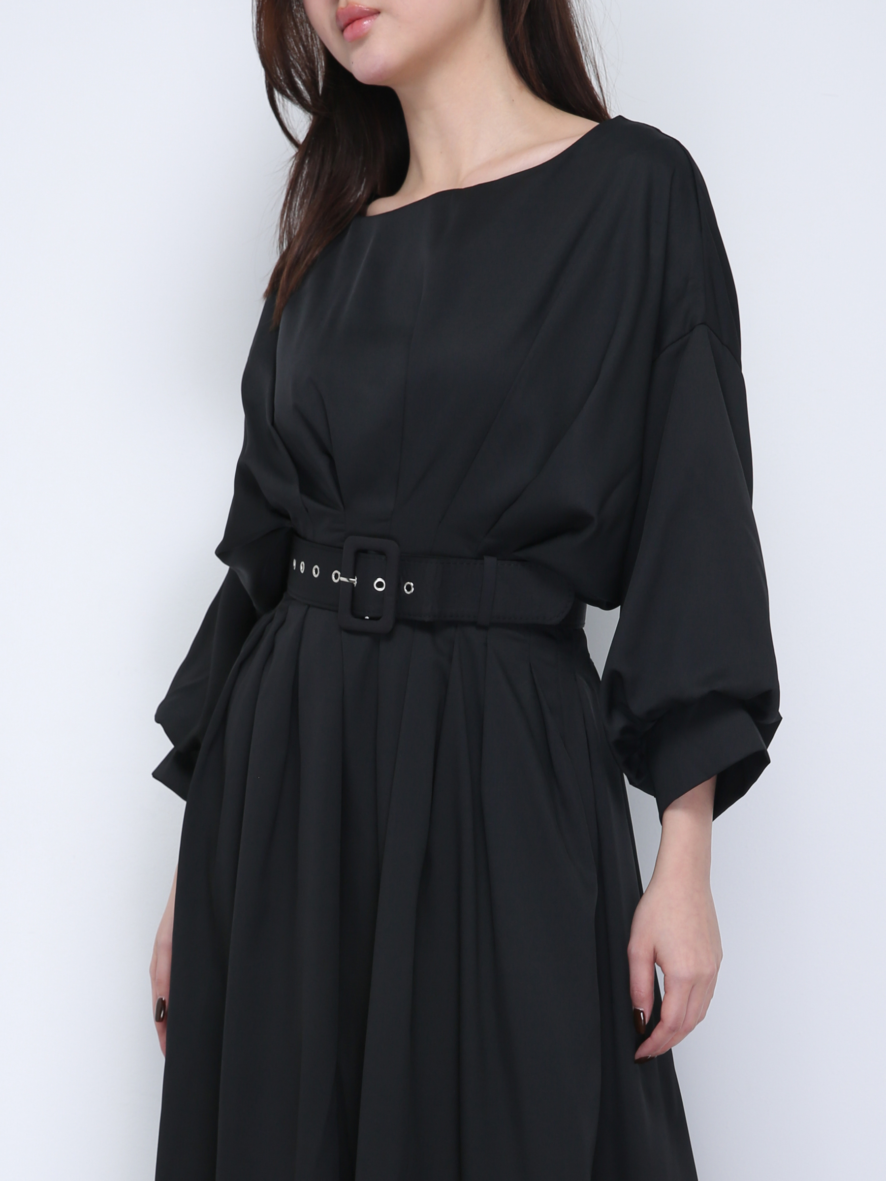 Chiffon Waist Pleated Dress 21639