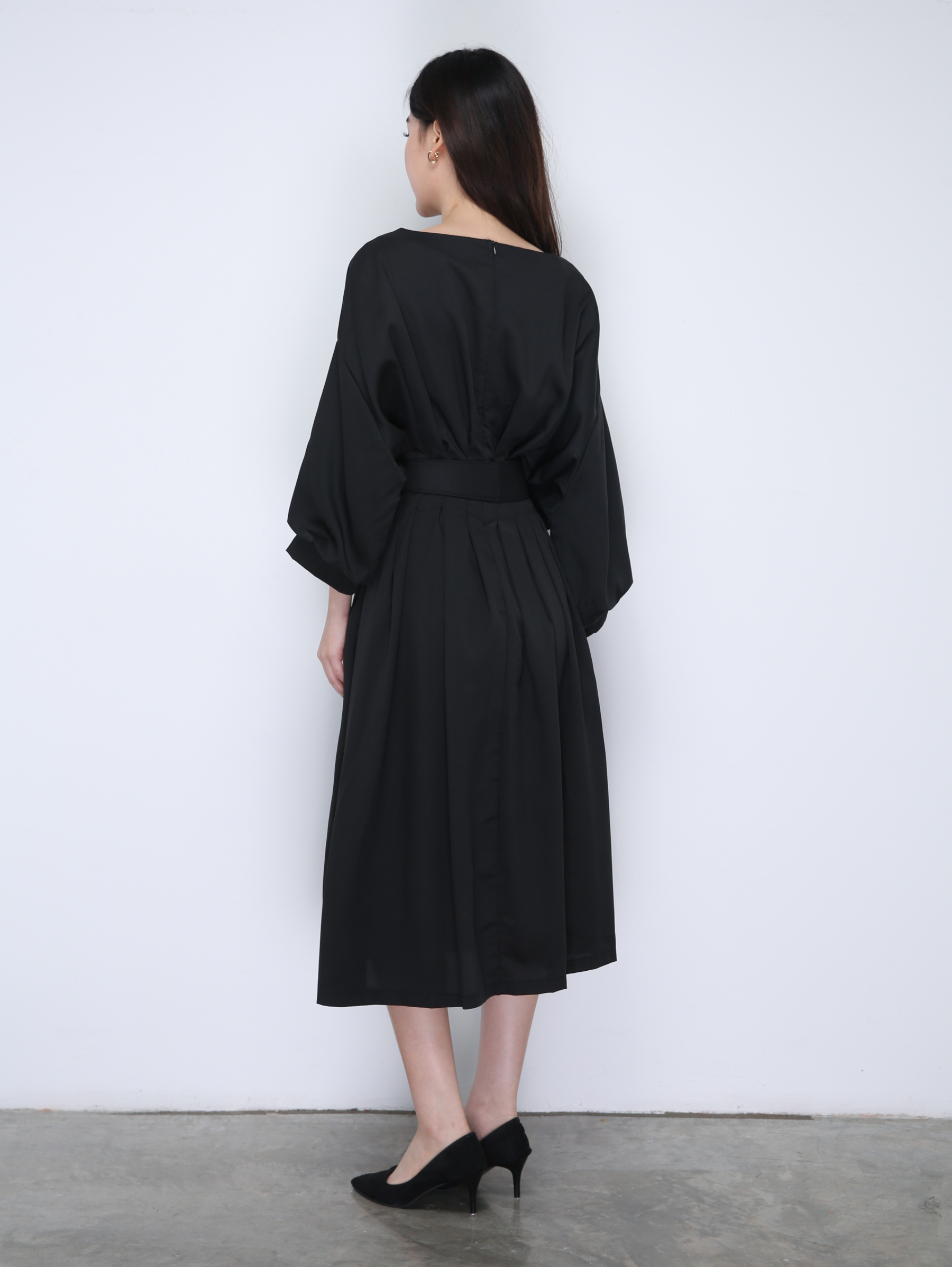 Chiffon Waist Pleated Dress 21639