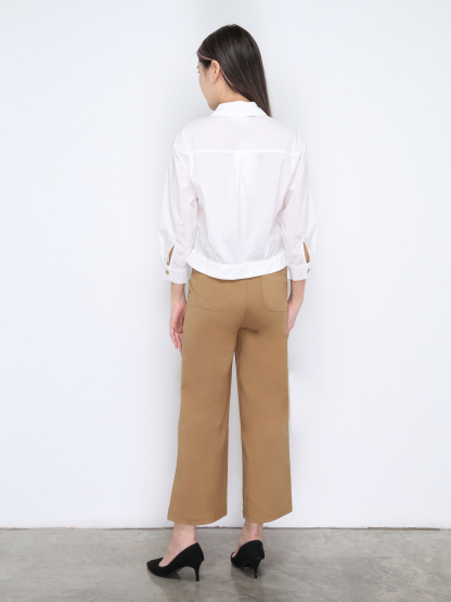 High Waist Front And Back Pocket Long Pants 35000