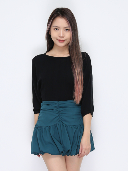 High Waist Pleated Short Pants 34999