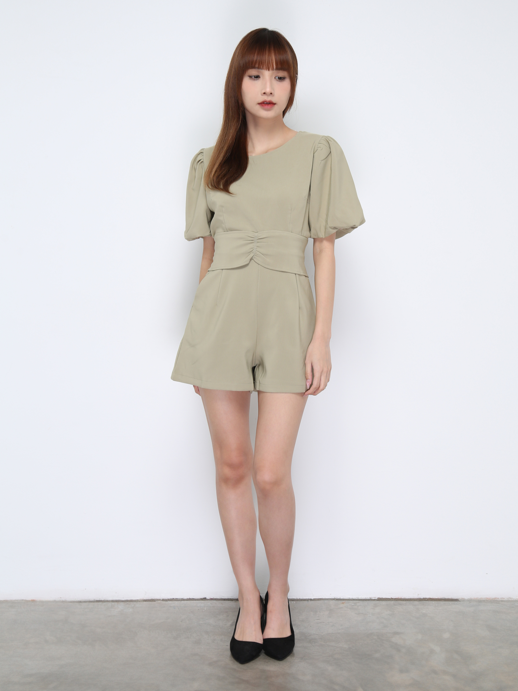 Butterfly Sleeve Top And High Waist Pleated Pants Set 20739