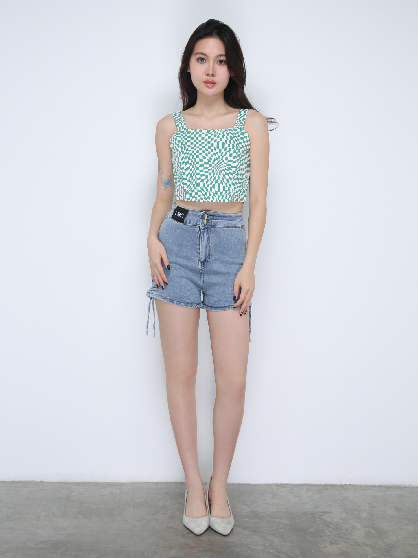 Checker With Strap Top 21681