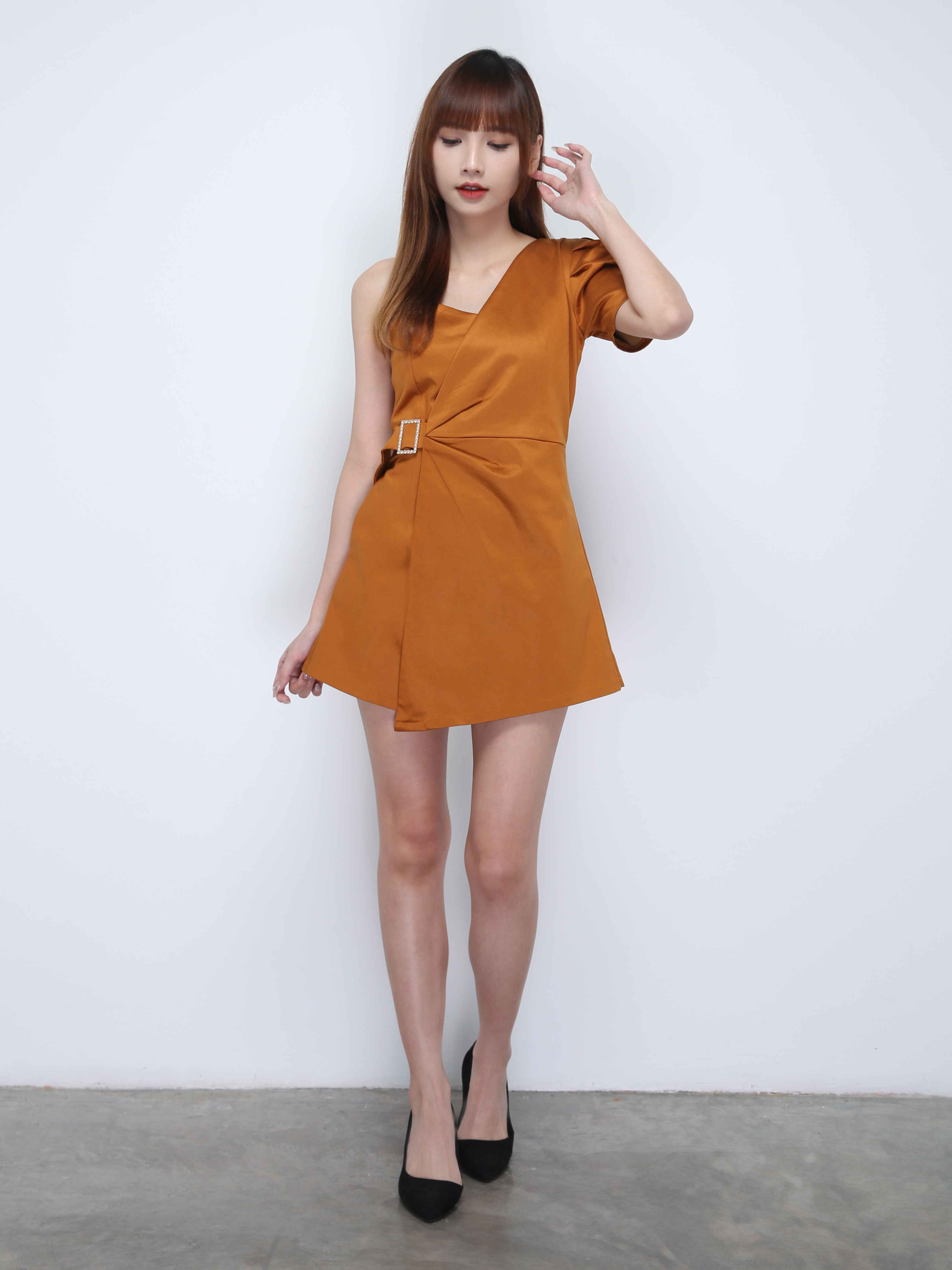 Elegant Side Decorative Belt Jumpsuit 21834