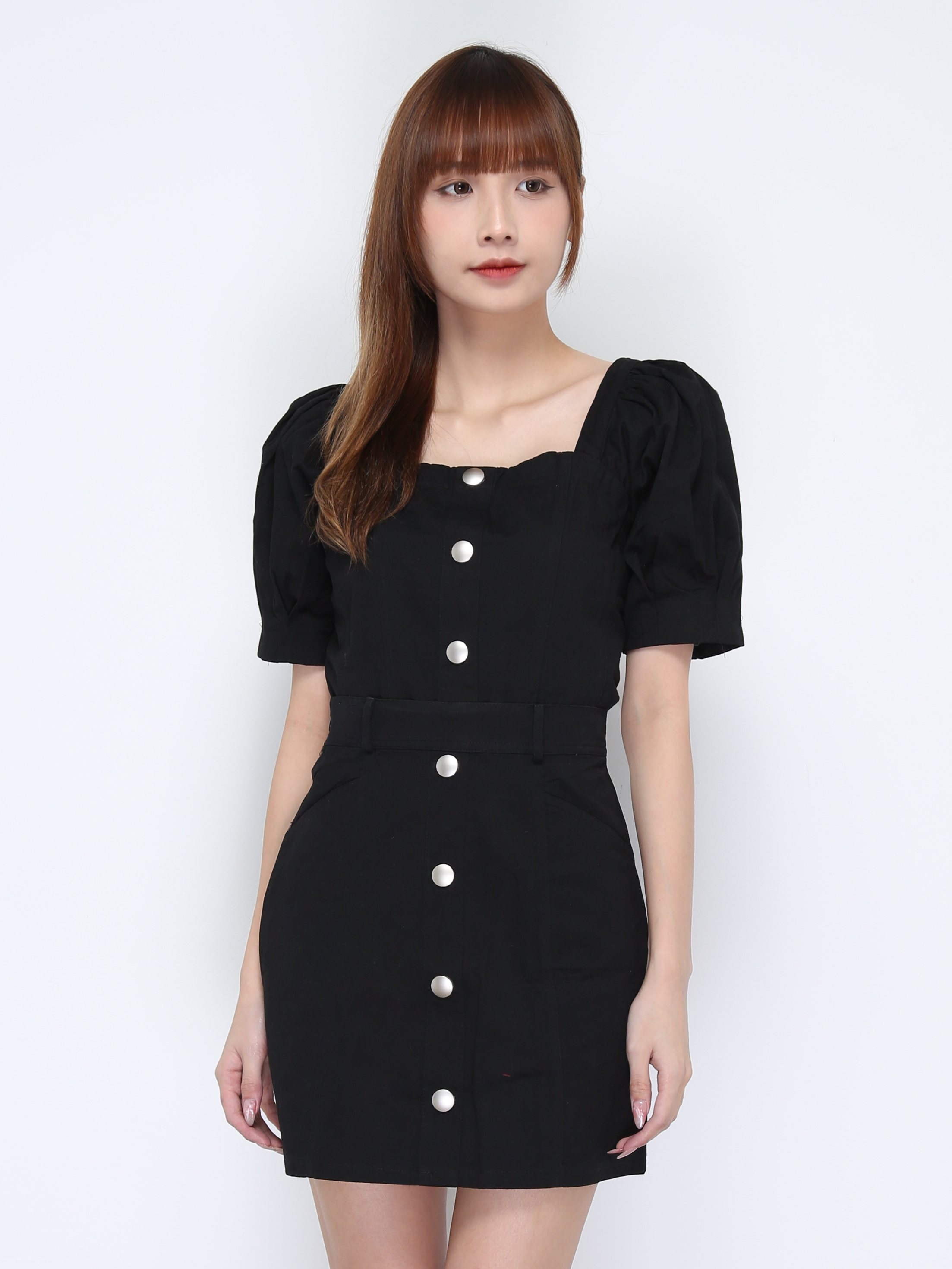 Square Neck Puff Sleeve Set 20894