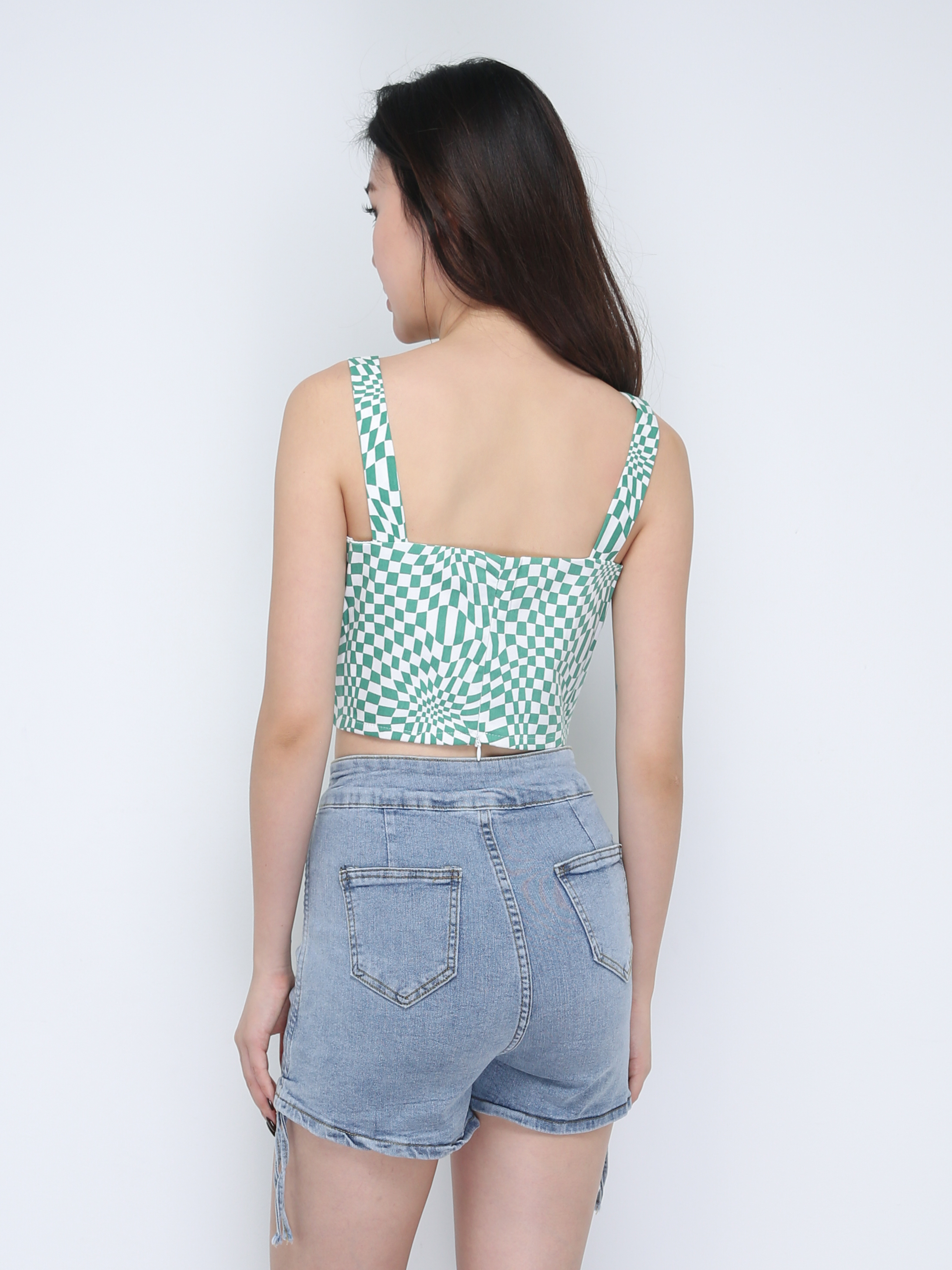 Checker With Strap Top 21681