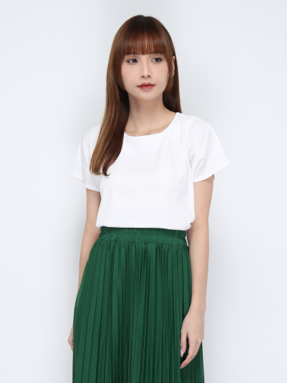 Short Sleeve Irregular Long Top 20856