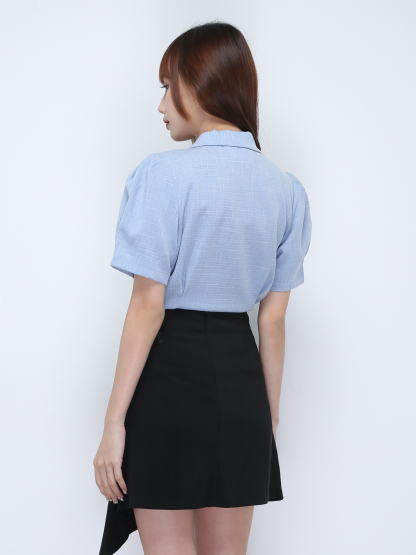 Collar Front Button Blouse 21899