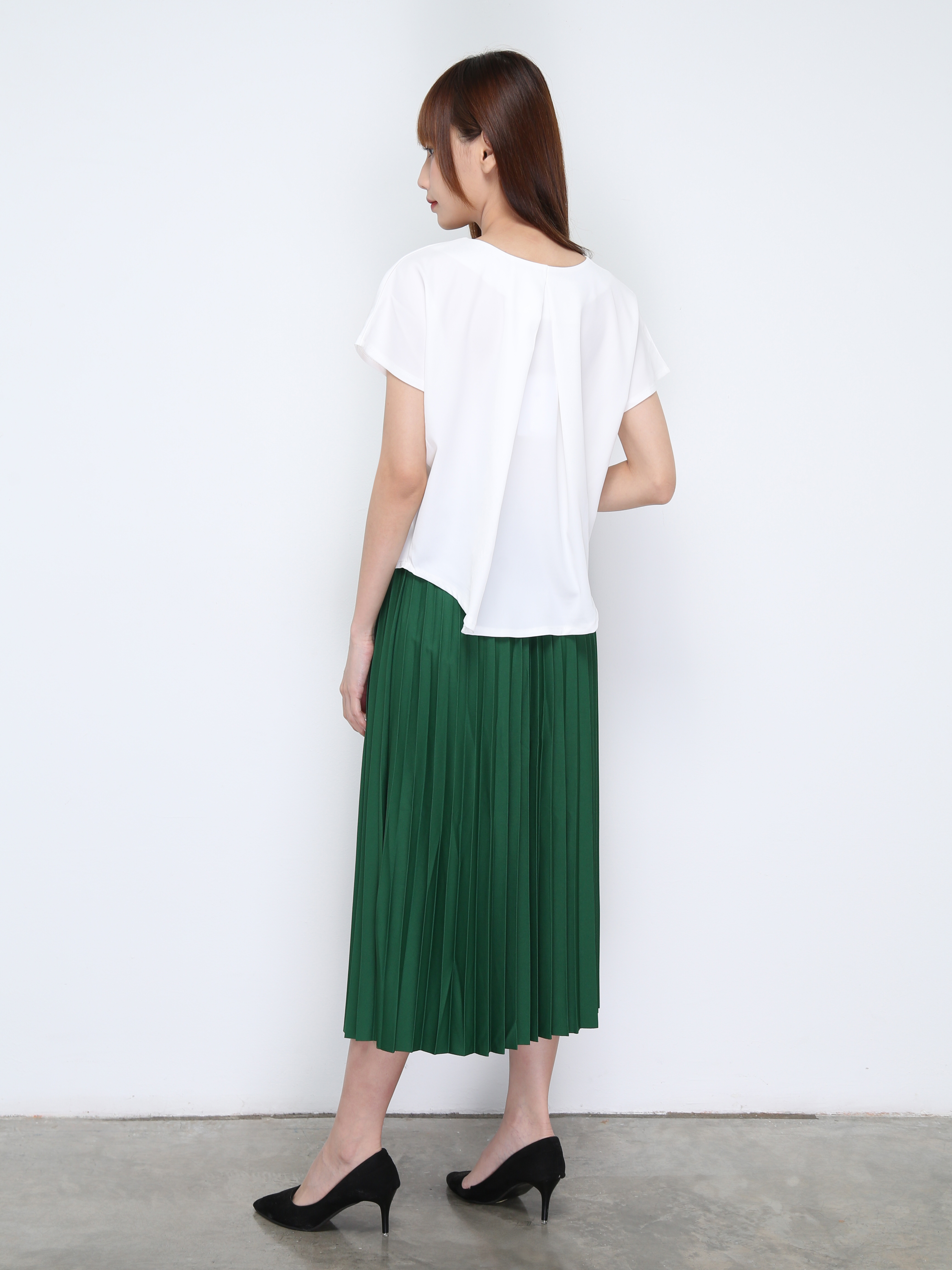 Short Sleeve Irregular Long Top 20856