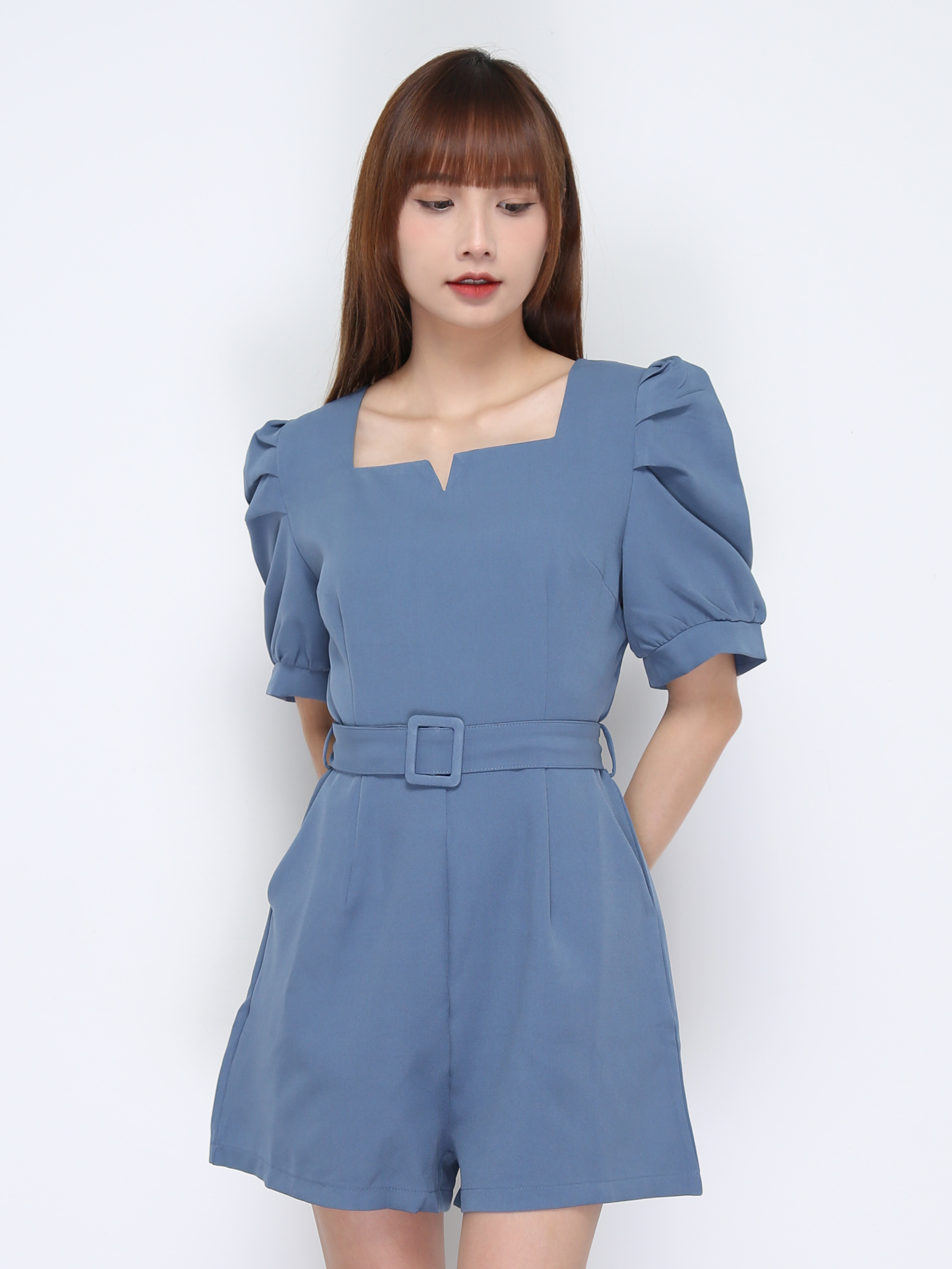 Sweetheart Neckline With Belt Jumpsuit 20815