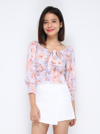 Off Shoulder Floral Top 20615