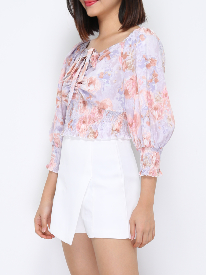 Off Shoulder Floral Top 20615