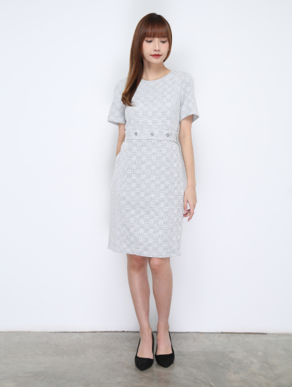 Checker With Belt Dress 20804