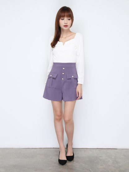 Two Tone Long Sleeve Jumpsuit 20622