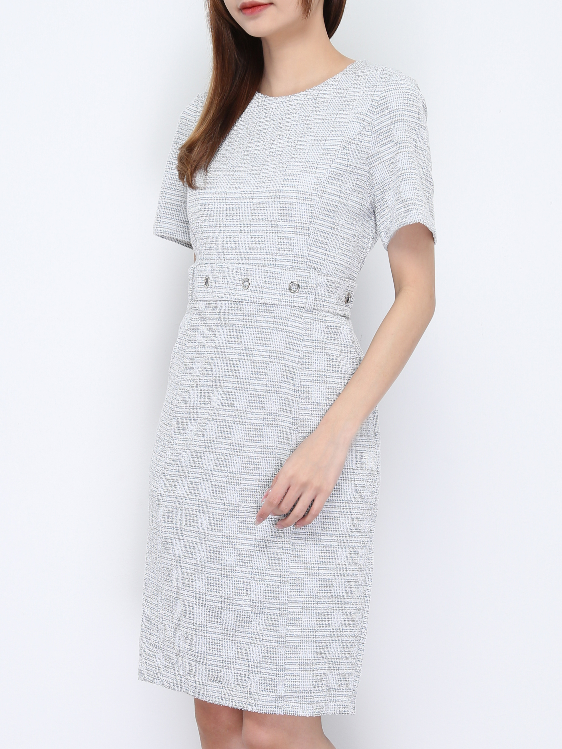 Checker With Belt Dress 20804