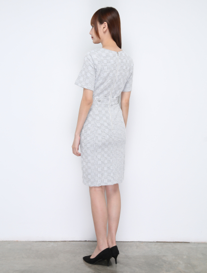 Checker With Belt Dress 20804