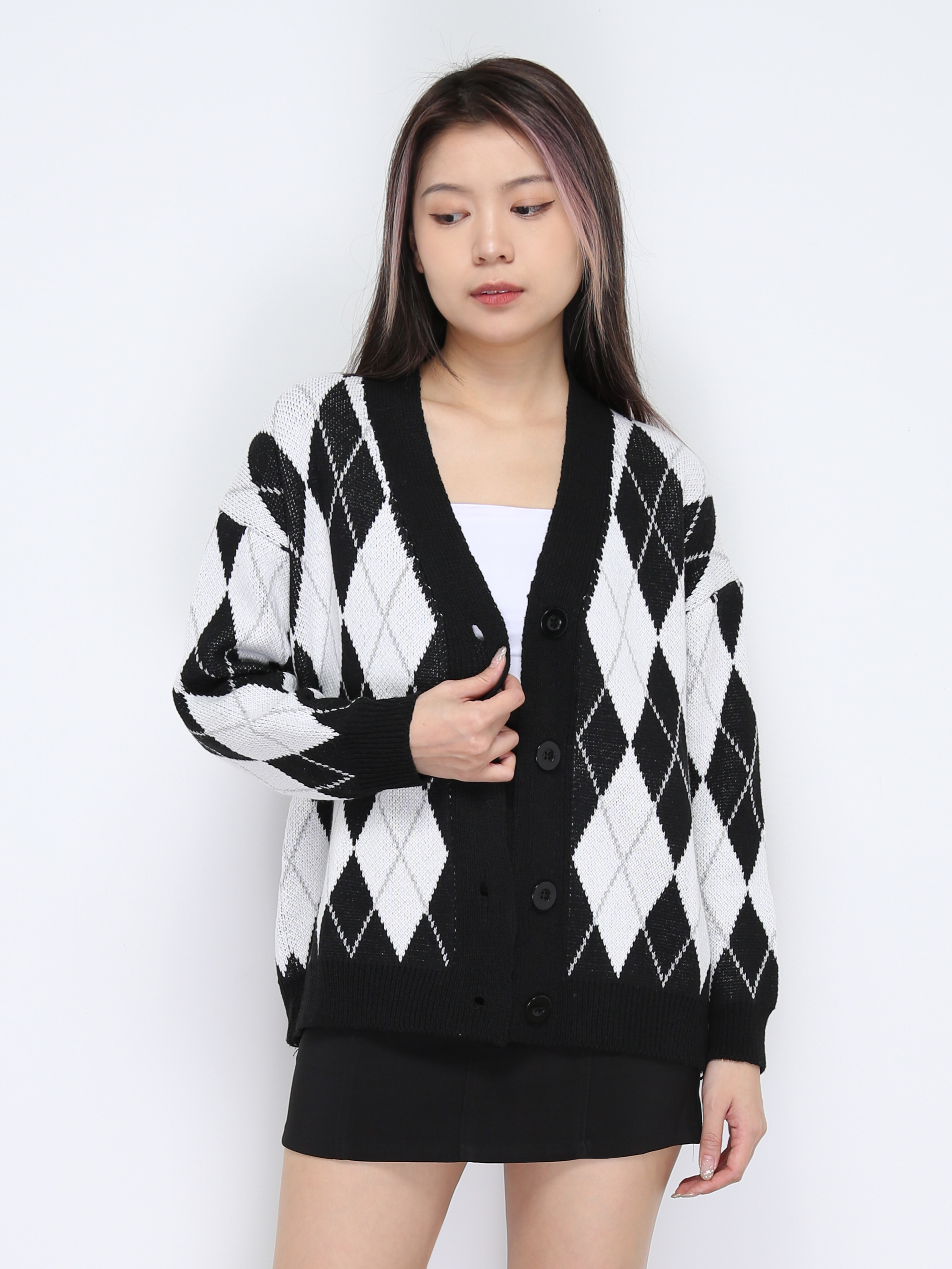 Knitted Diamond Shape Top 20676