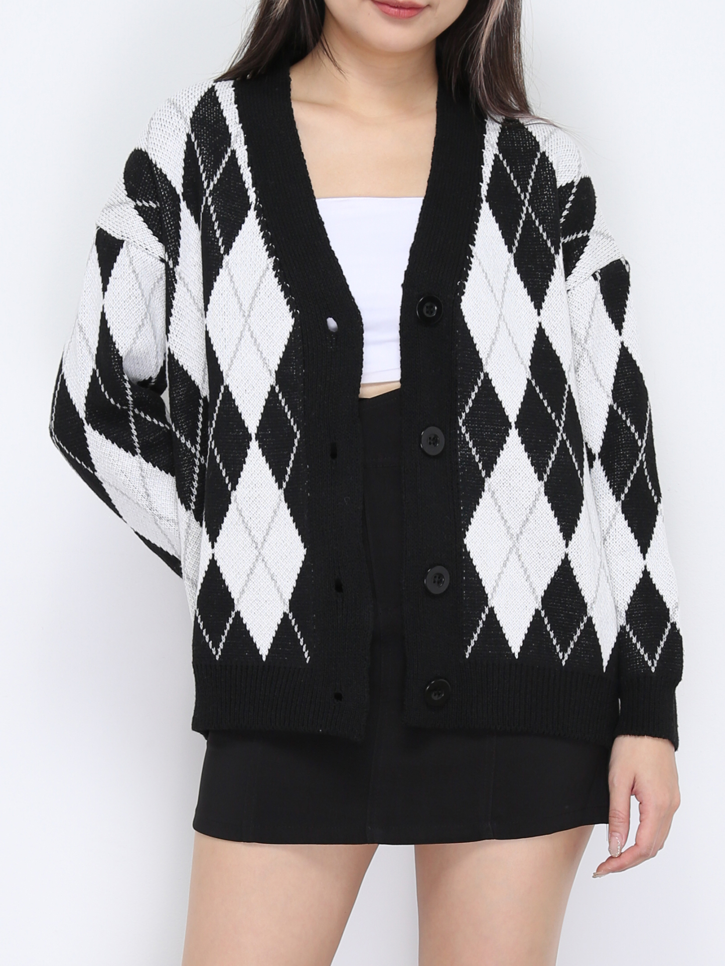 Knitted Diamond Shape Top 20676