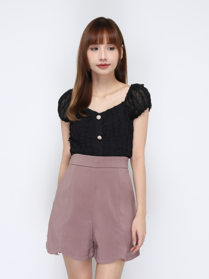 High Waist Side Pocket Short Pant 20250