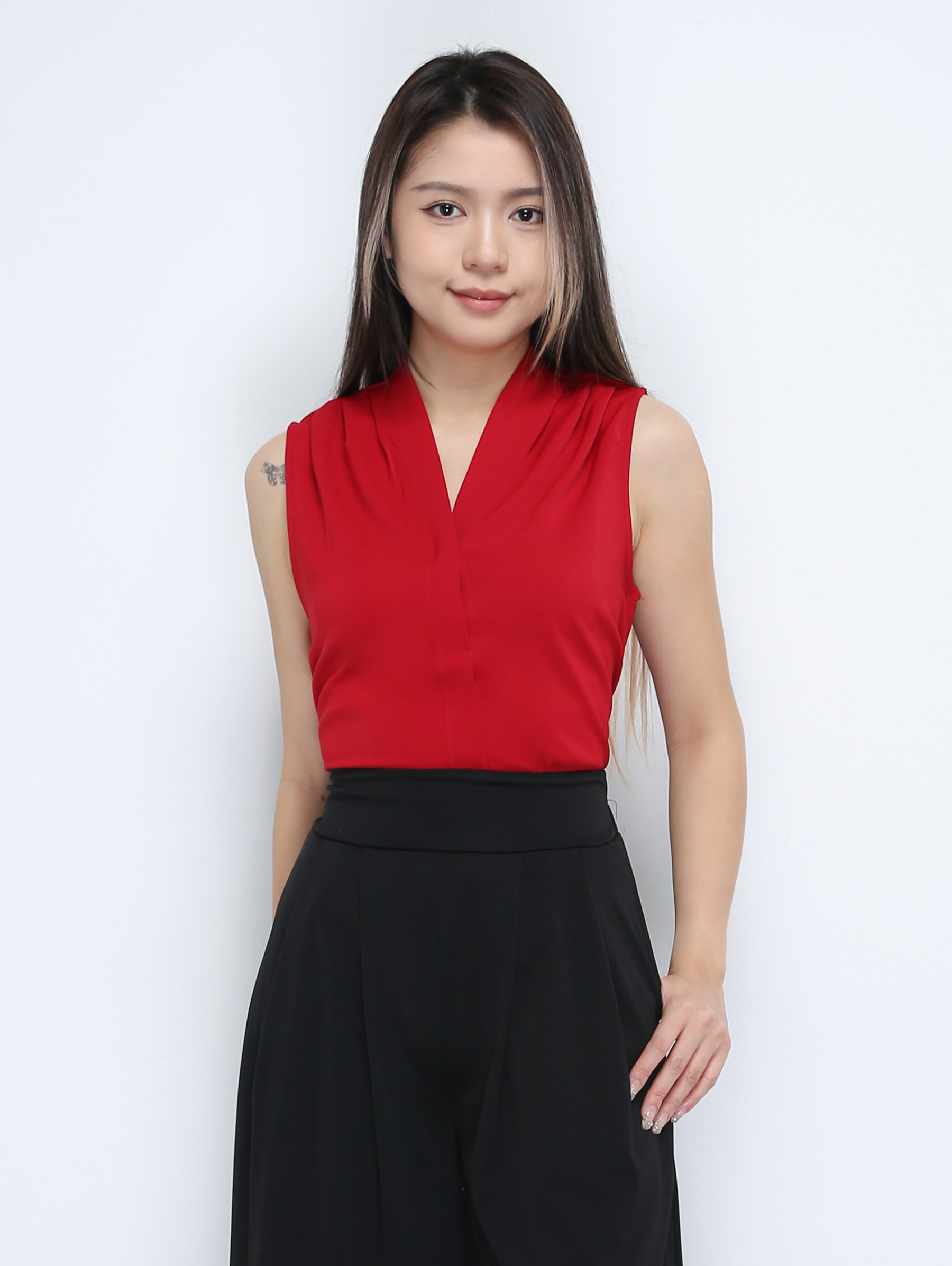 Sleeveless Wrap Top 35081