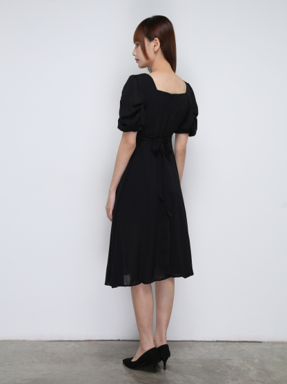 Sweetheart Neckline Pleated Dress 21328