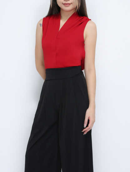 Sleeveless Wrap Top 35081