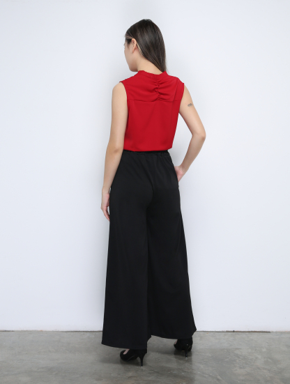 High Waist Pleated Long Pants 35082