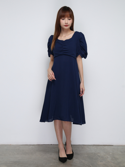 Sweetheart Neckline Pleated Dress 21328