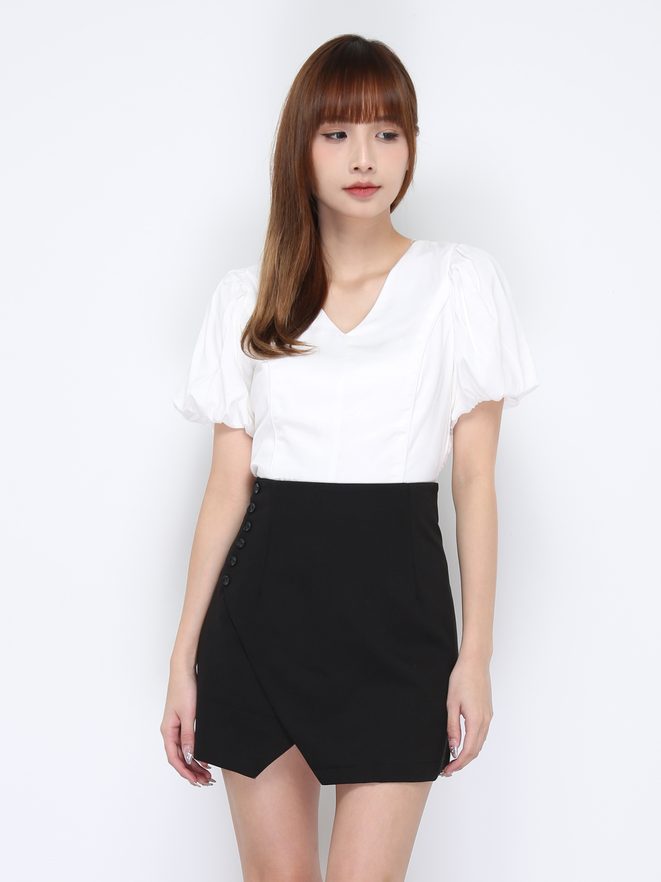 V Neck Puff Sleeve Top 20232