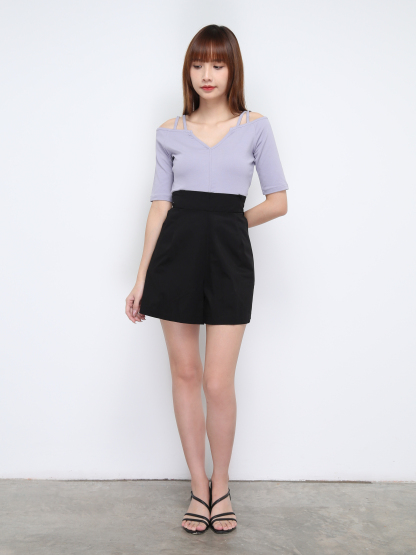 V Neck Strap Off Shoulder Top 21313