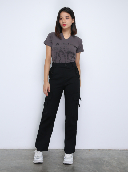 Side Pocket Long Pants DJ024