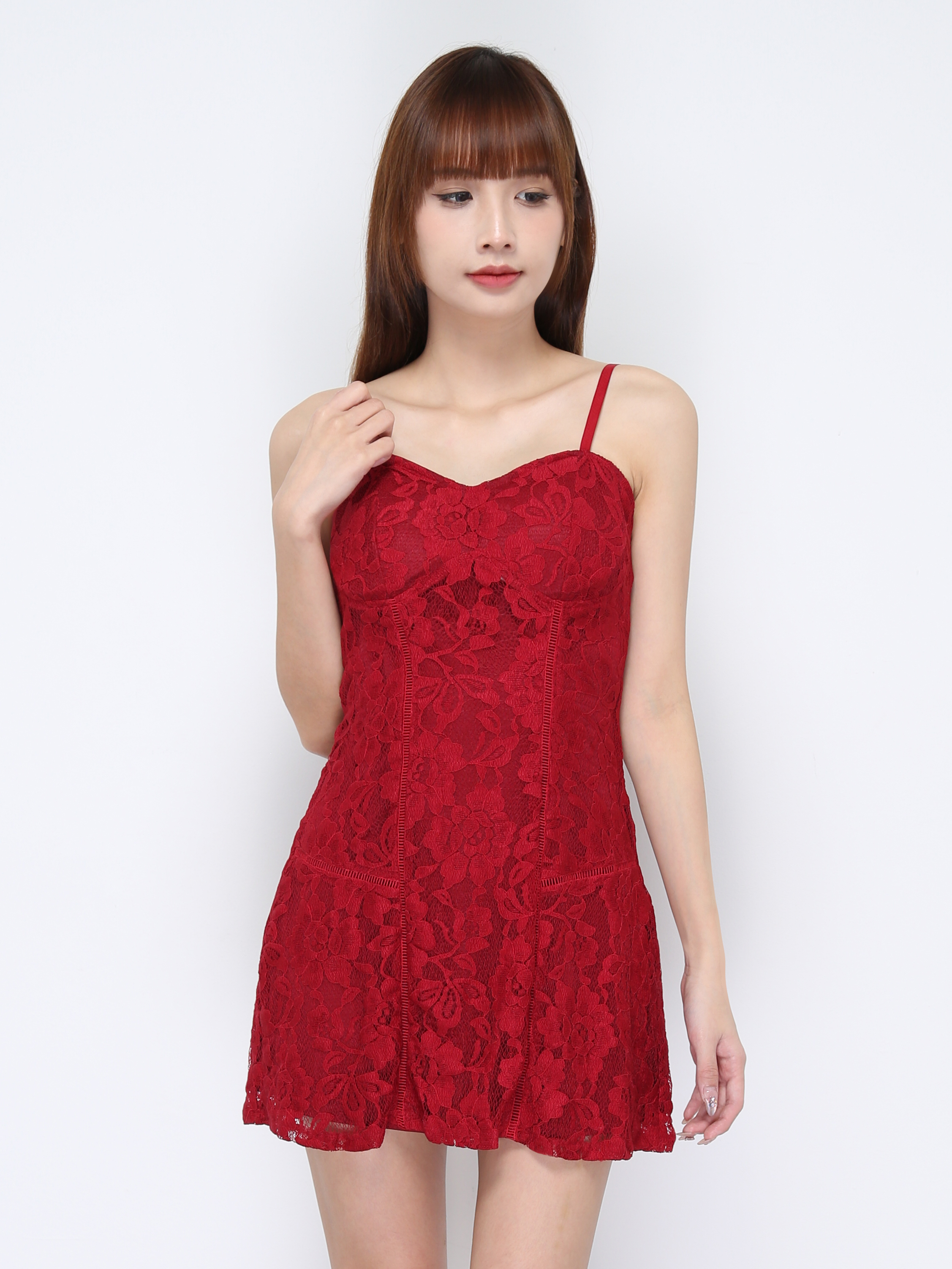 Lace With Strap Dress 20685