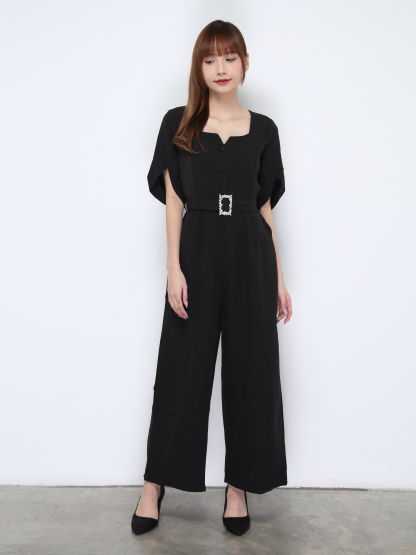 Sweetheart Neckline With Belt Jumpsuit 20798