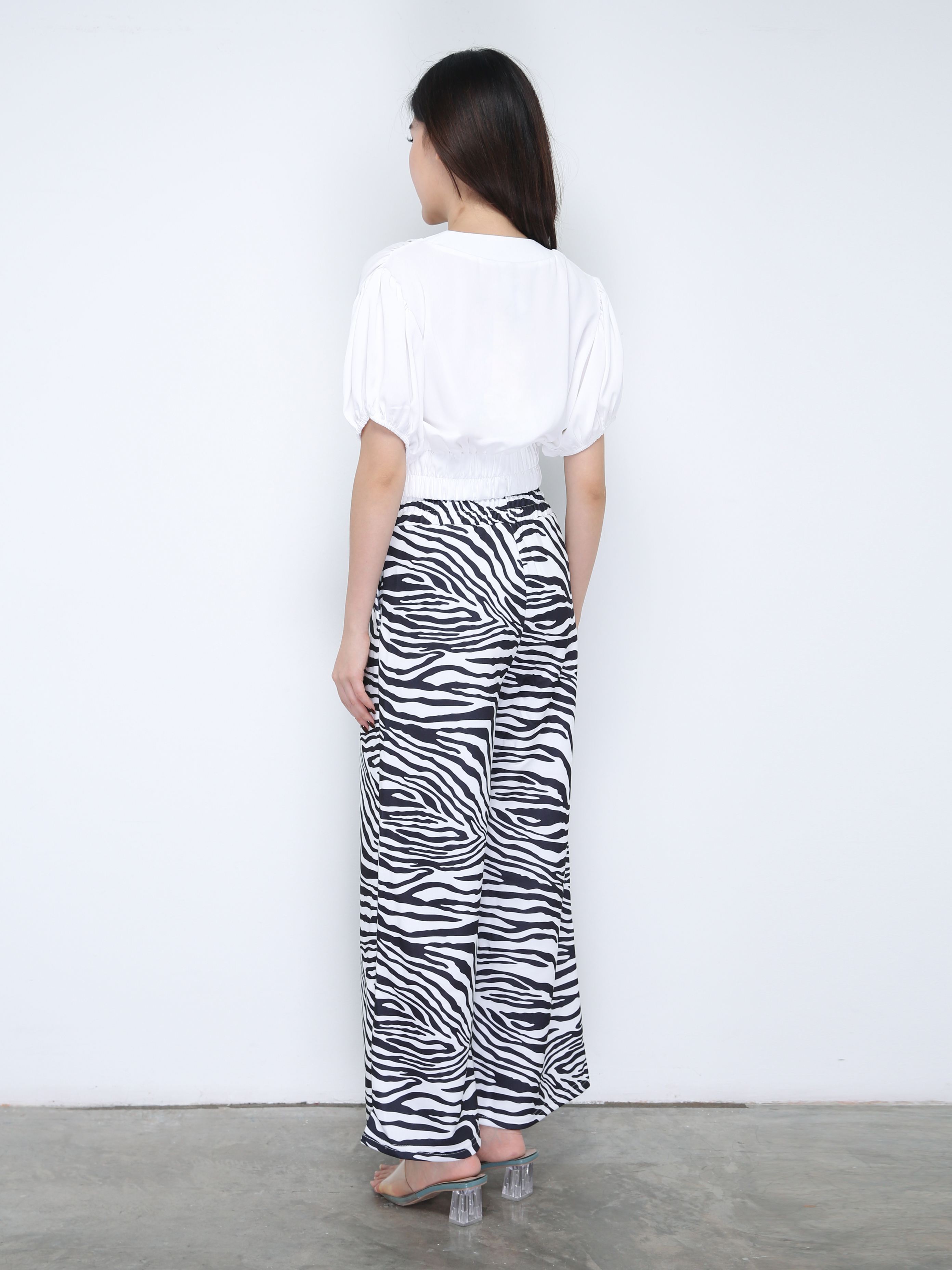 Zebra Waist Drawstring Long Pants 21640