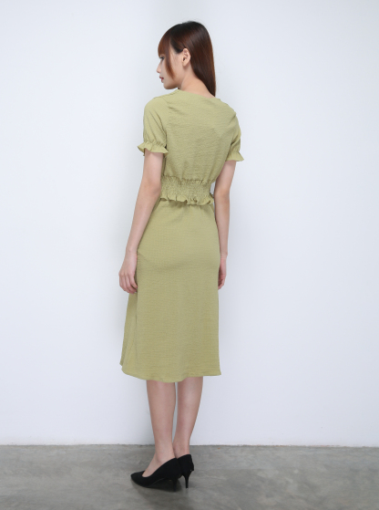 Front Button Waist Stretchable Set 21865