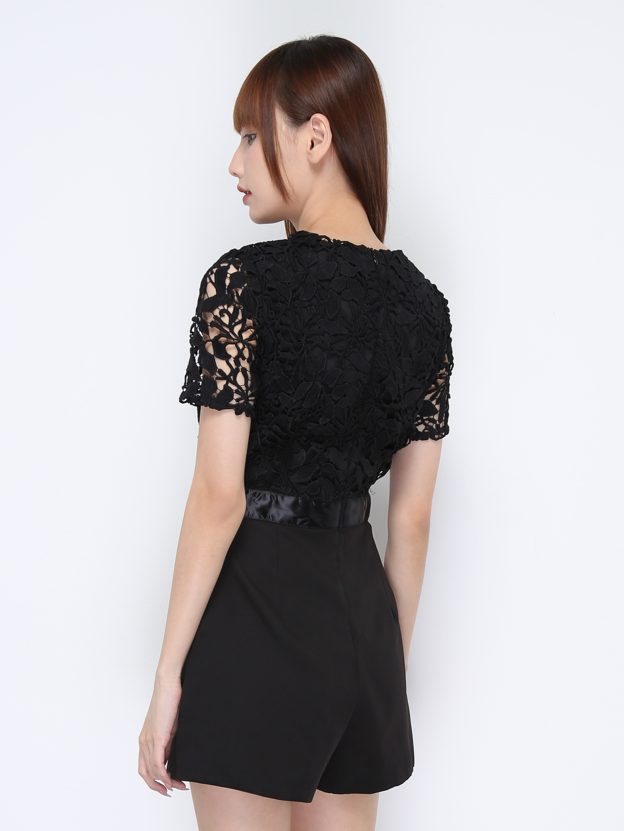 V Neck Eyelet Jumpsuit 20801