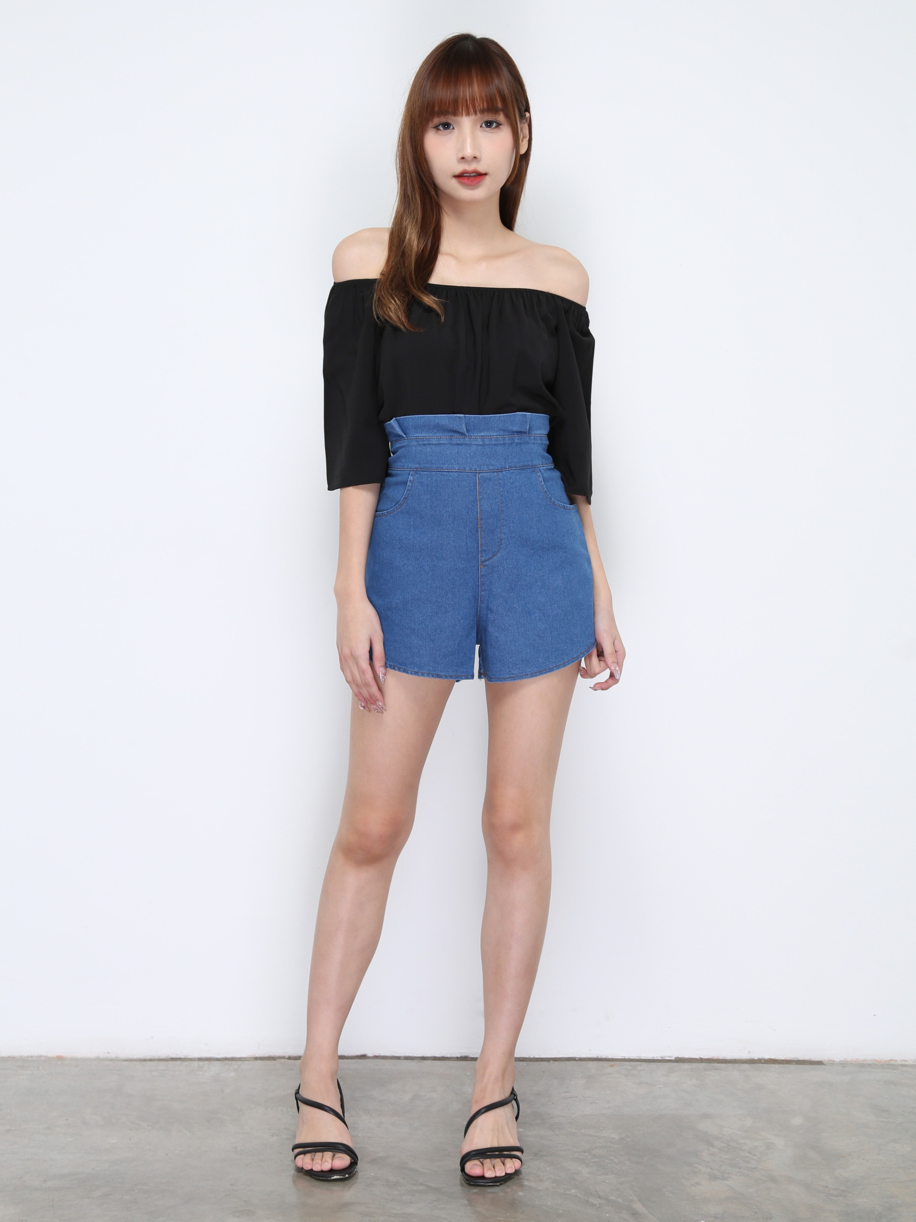 High Waist Side Pocket Short Pant 20279