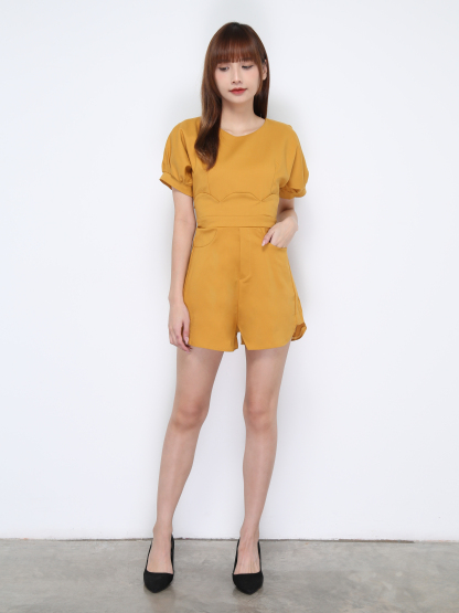 Side Pocket Round Neck Jumpsuit 20803