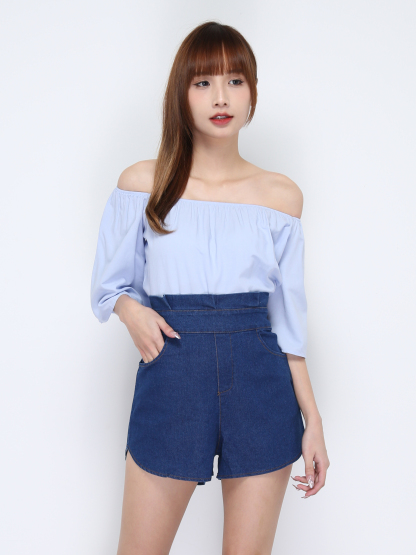 High Waist Side Pocket Short Pant 20279